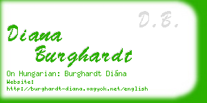 diana burghardt business card